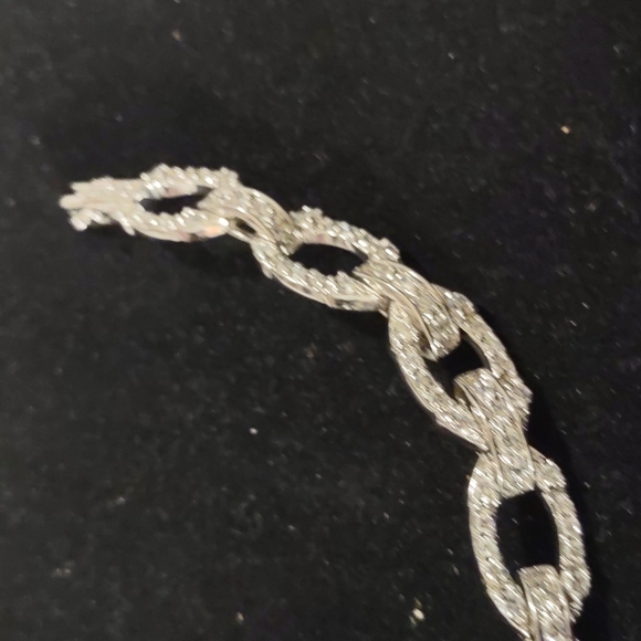 SALE WAS 18K $32 NOW $19 GOLD OVER STERLING SILVER AND DIAMONTE BRACELET - Picture 4 of 6